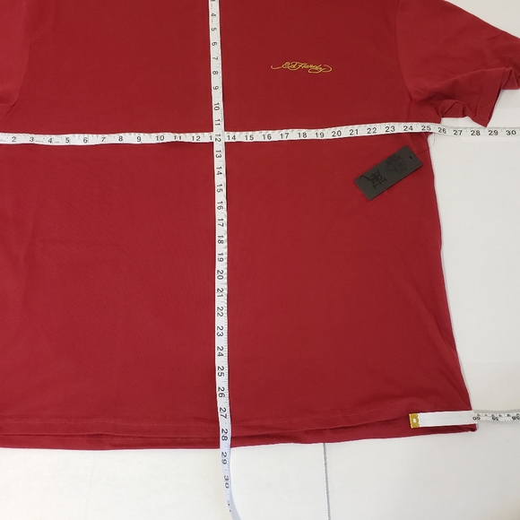 Ed Hardy Logo short sleeve crewneck Tshirt Men's xl red wine nwt - Picture 6 of 7